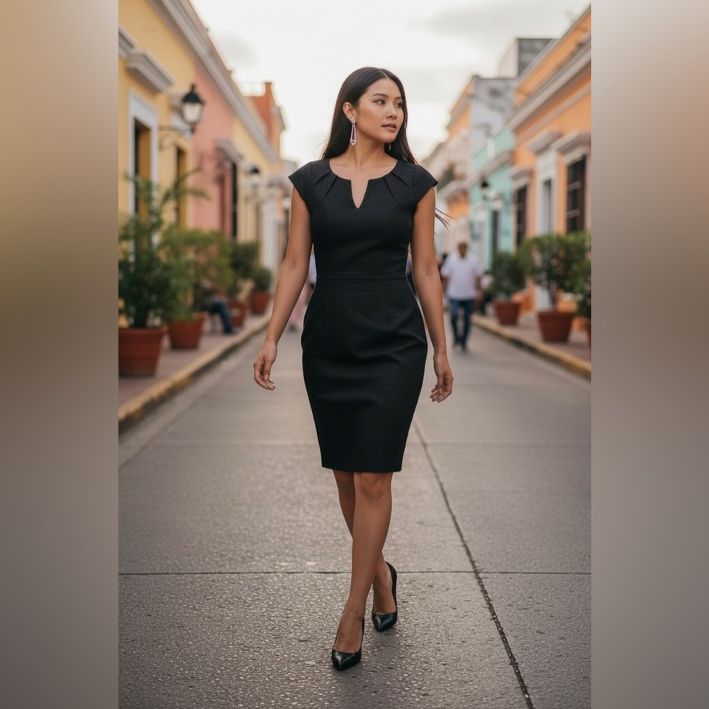 Charlotte Russe Classic Black Midi Dress